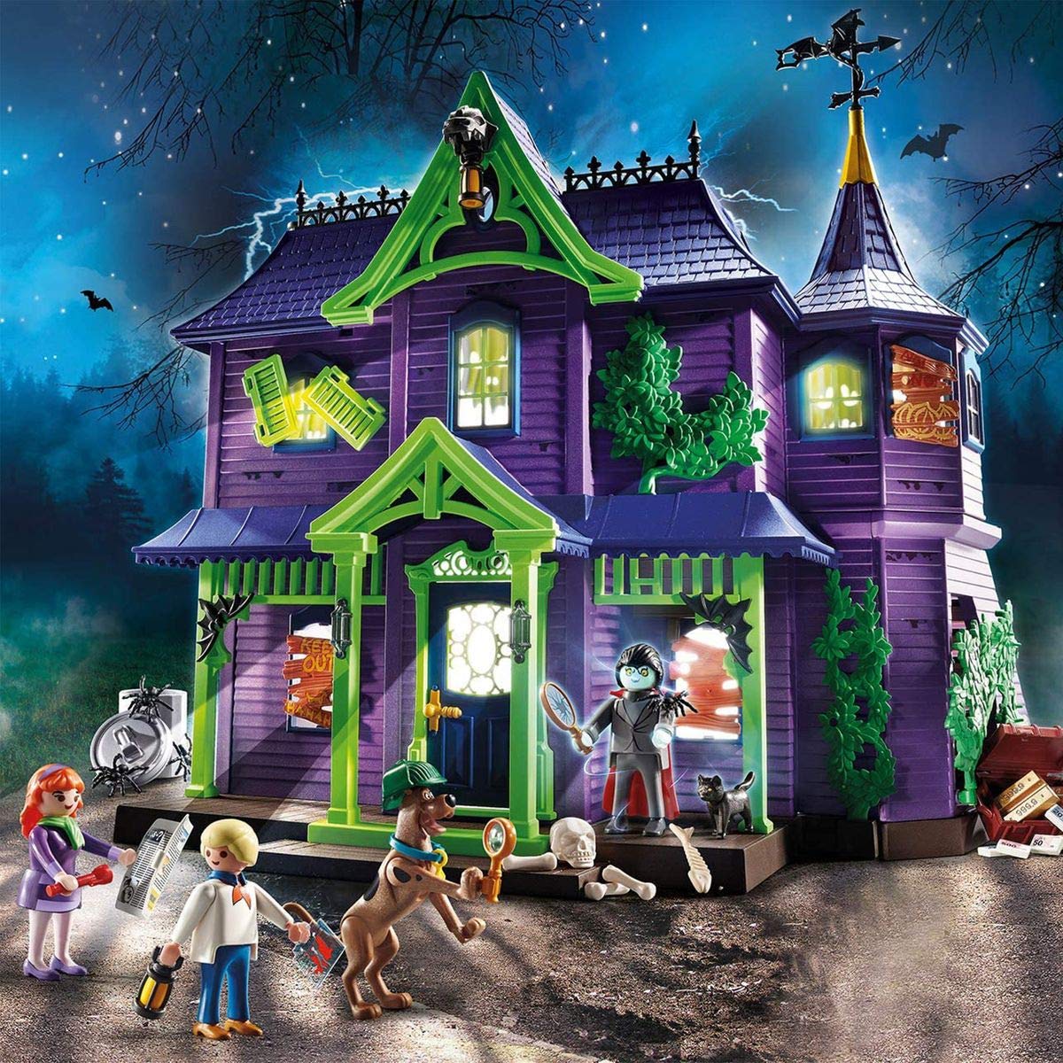 PLAYMOBIL SCOOBY-DOO! 70361 Abenteuer im Geisterhaus, Mit Licht- und Soundeffekten, Ab 5 Jahren