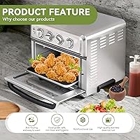 Vista 16 de Stainless Steel Air Fryer Tray Replacement for Cuisinart Air Frye TOA-060 and TOA-065, TOA-70 Deep Fryer Parts & Accessories, 12.4"x11" Baking Sheet