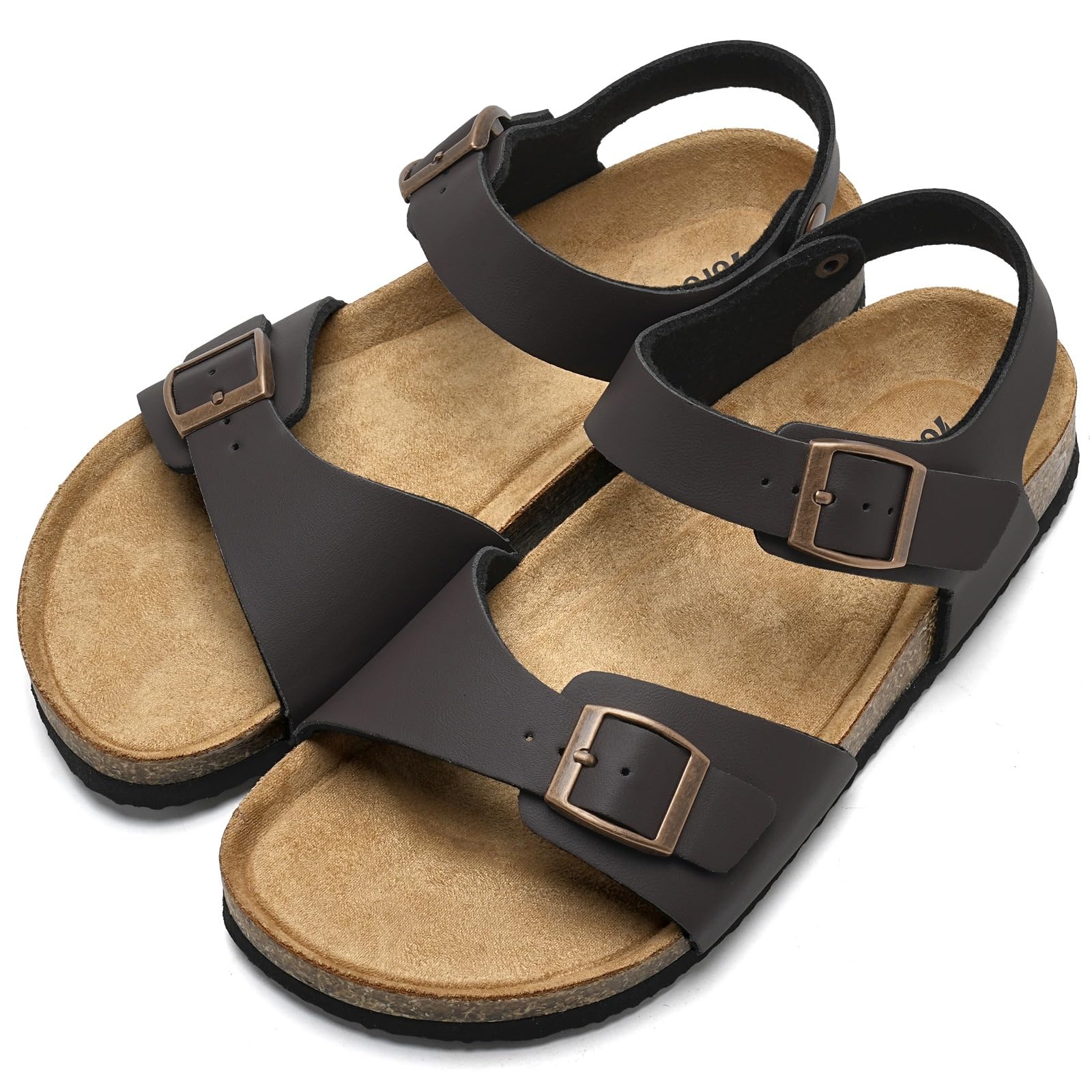 Torotto Damen Sandalen Pantoletten Hausschuhe mit verstellbaren Riemen