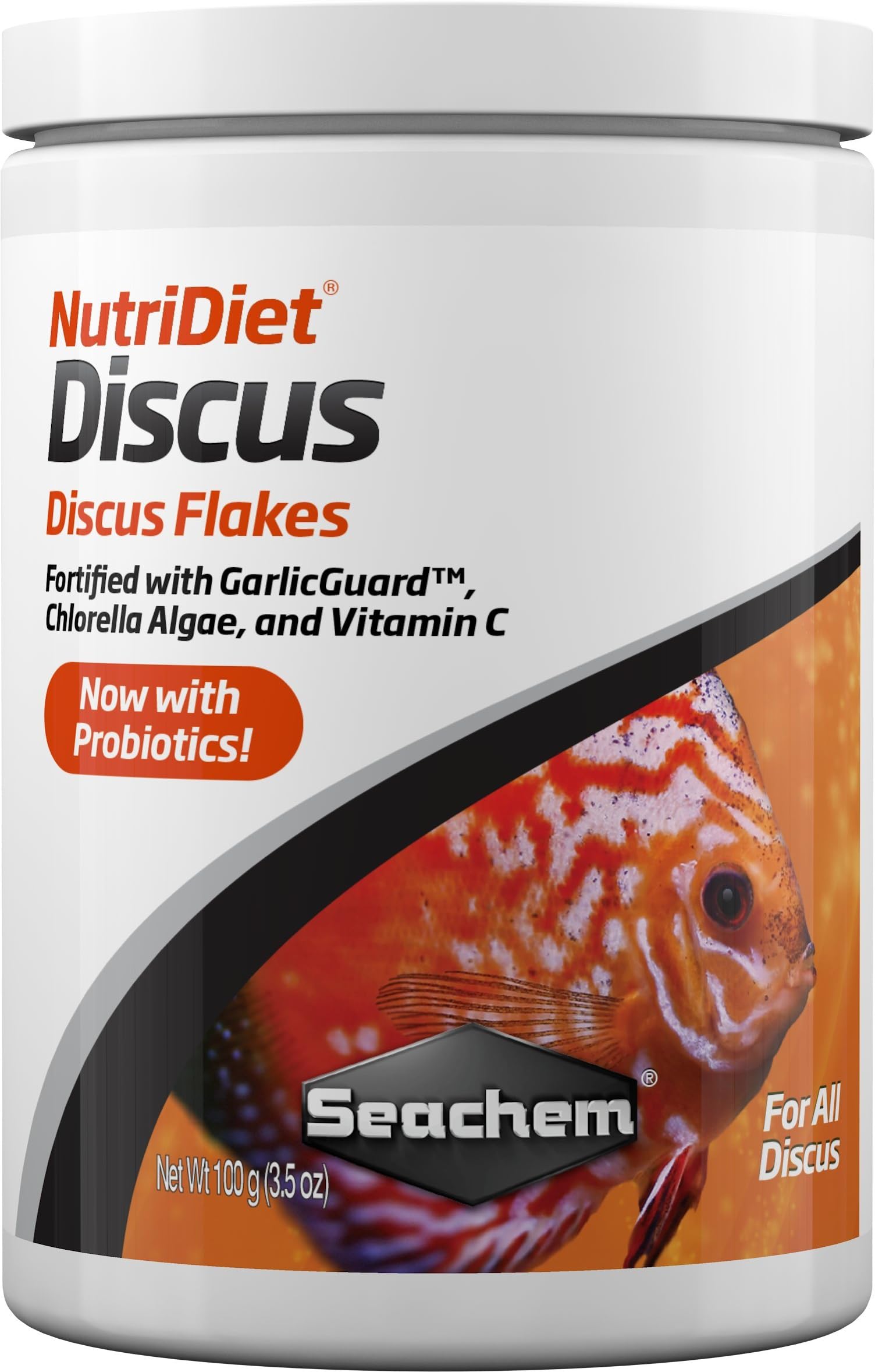 Seachem NutriDiet Discus Flakes with Probiotics, 100 g/3.5 oz