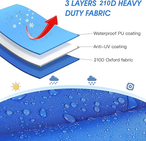 Miniatura 2 de Funda para barco de 14 a 16 pies, impermeable, lona Oxford, ligera, poliéster, ajuste bajo, pesca, casco en V, velero, tricasco, lancha para