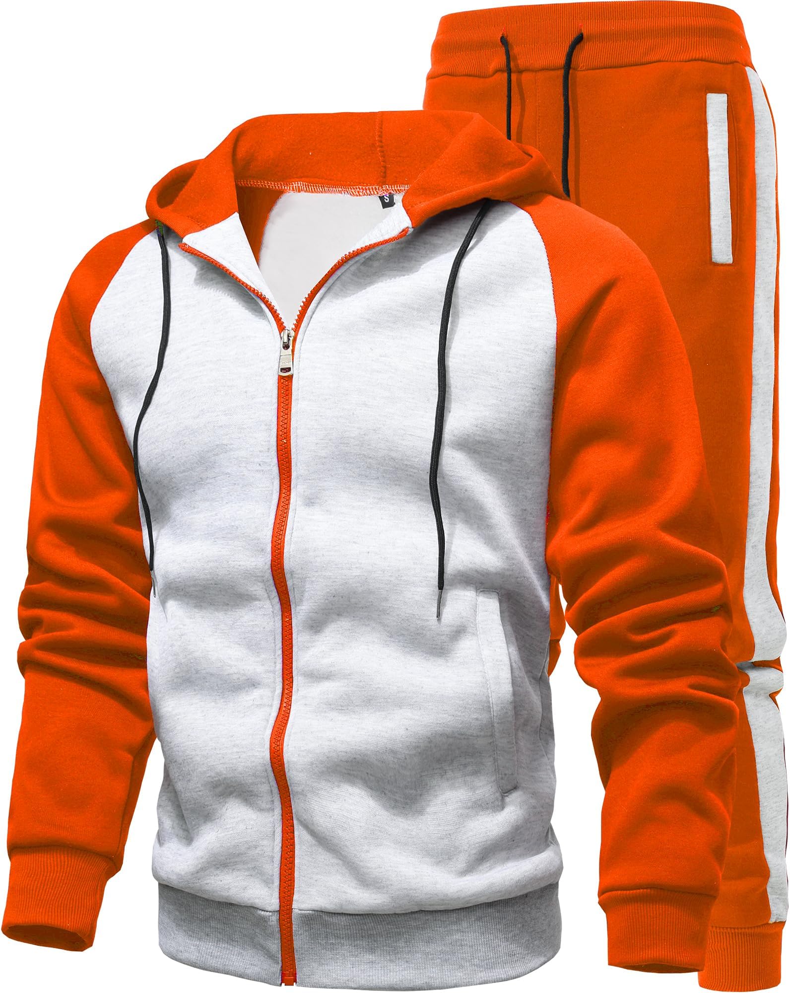 GXAMOY Men's 2 Pieces Tracksuits Running Sports Suits Drawstring Waistband Sweatsuit