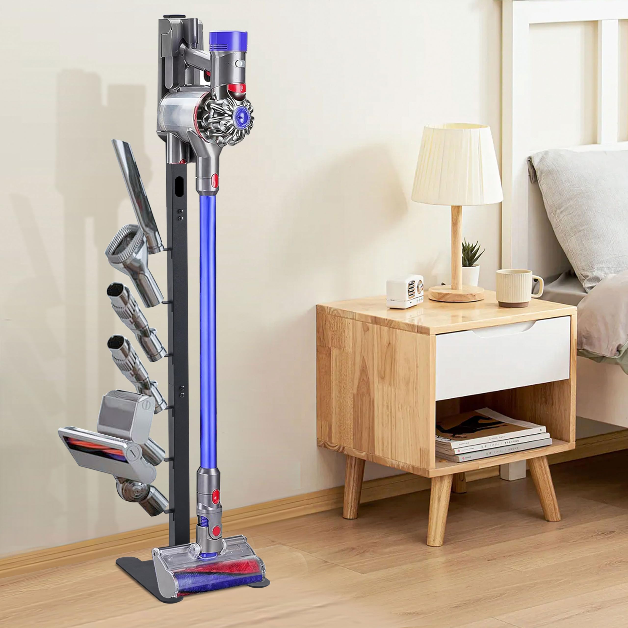 OUTBROS Staubsauger Ständer mit 4 Haken-Kompatibel für Dyson, Schwarz