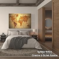 Vista 43 de BUBOS - Paquete de 8 paneles acústicos artísticos y autoadhesivos de insonorización, 48 x 32 pulgadas, acondicionamiento acústico y decorativos