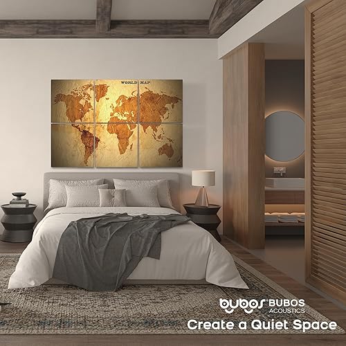 Miniatura 39 de BUBOS Paquete de 8 paneles acústicos artísticos insonorizados, paneles de pared de 47.2 x 31.4 pulgadas, paneles de pared acústicos decorativos