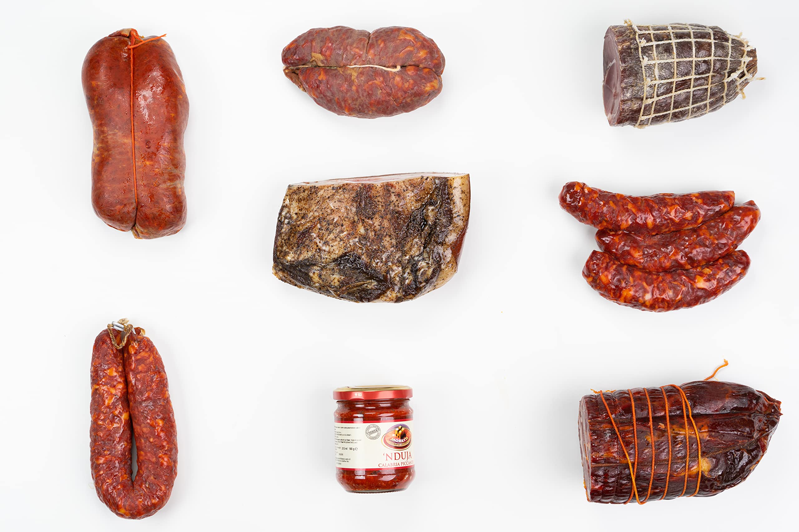 Moretti® Coffret Cadeau Salami Et Accessoires | Spécialités de salami de Calabre | voyage dans le goût sucré et épicé | Diverses combinaisons | De nombreux accessoires pour la maison (mixte) - 5