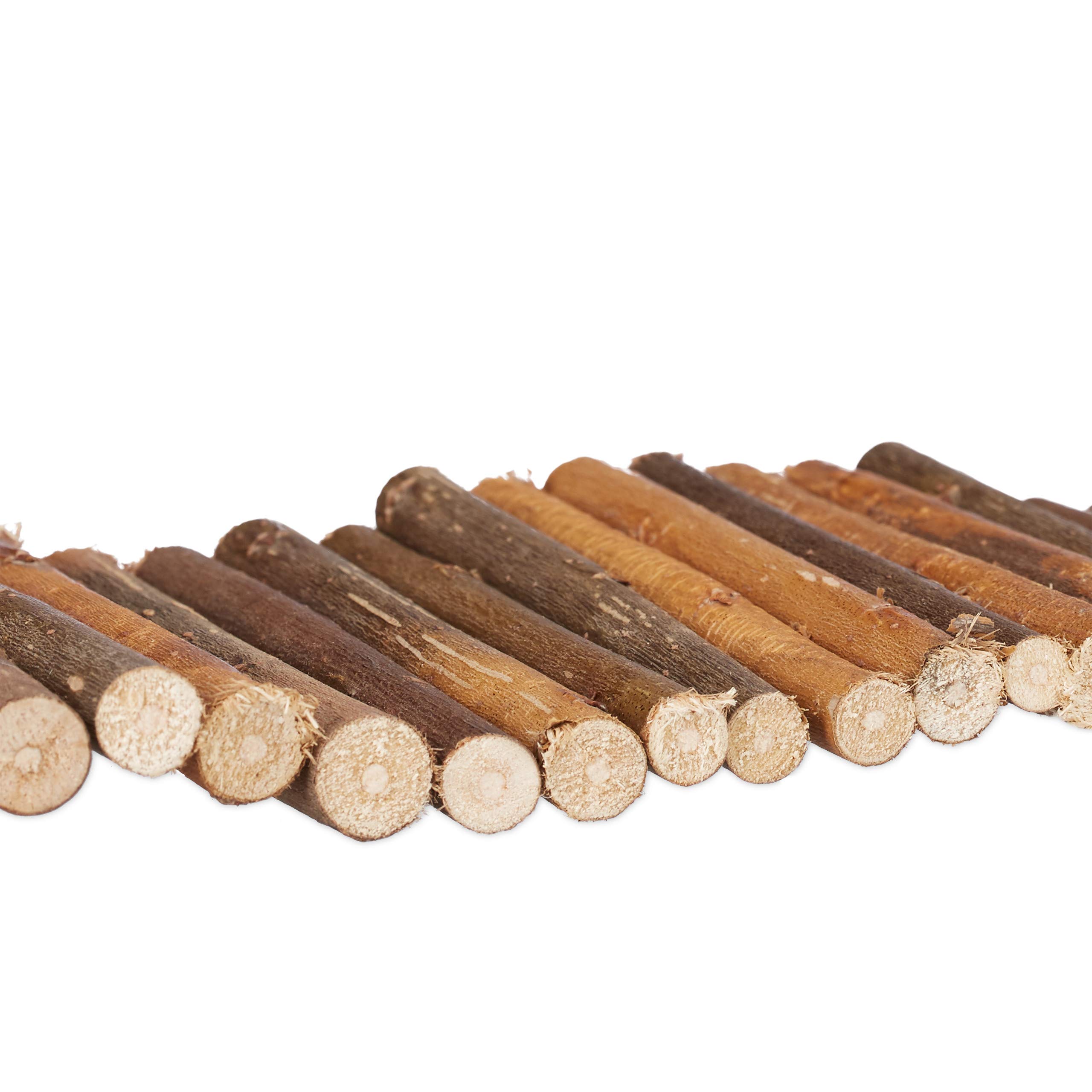 Relaxdays Ponte in legno roditore, set di 10, morbido, occhielli per appendere, scala gabbia, uccelli, Chima, HLP 1,5 x 55 x 10 cm, natura