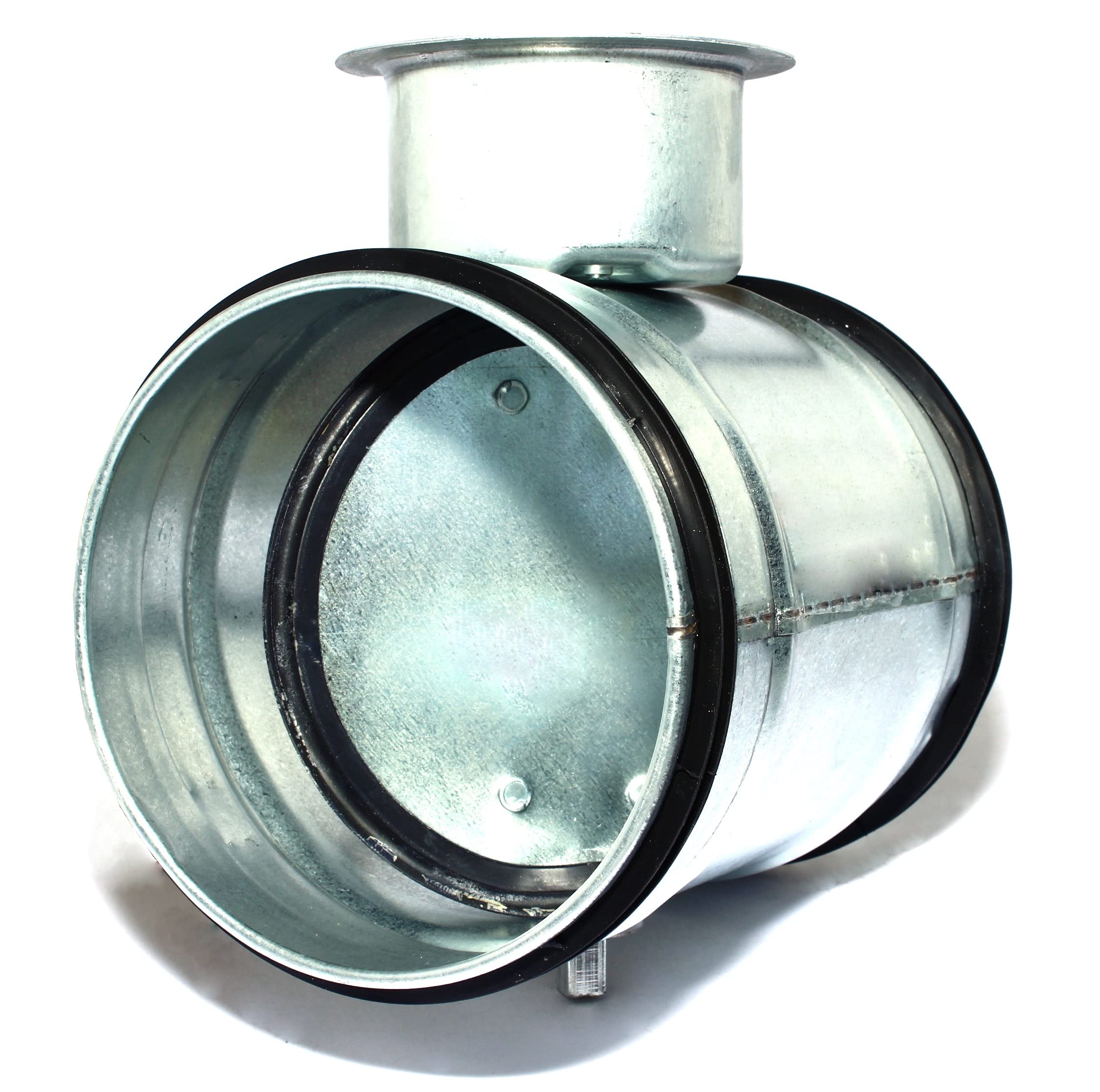 MKK Tubo de ventilación, válvula de estrangulamiento, flujo de aire ajustable con junta de goma, junta de doble labio, tubo en espiral, flujo de aire ajustable, diámetro de 500 mm