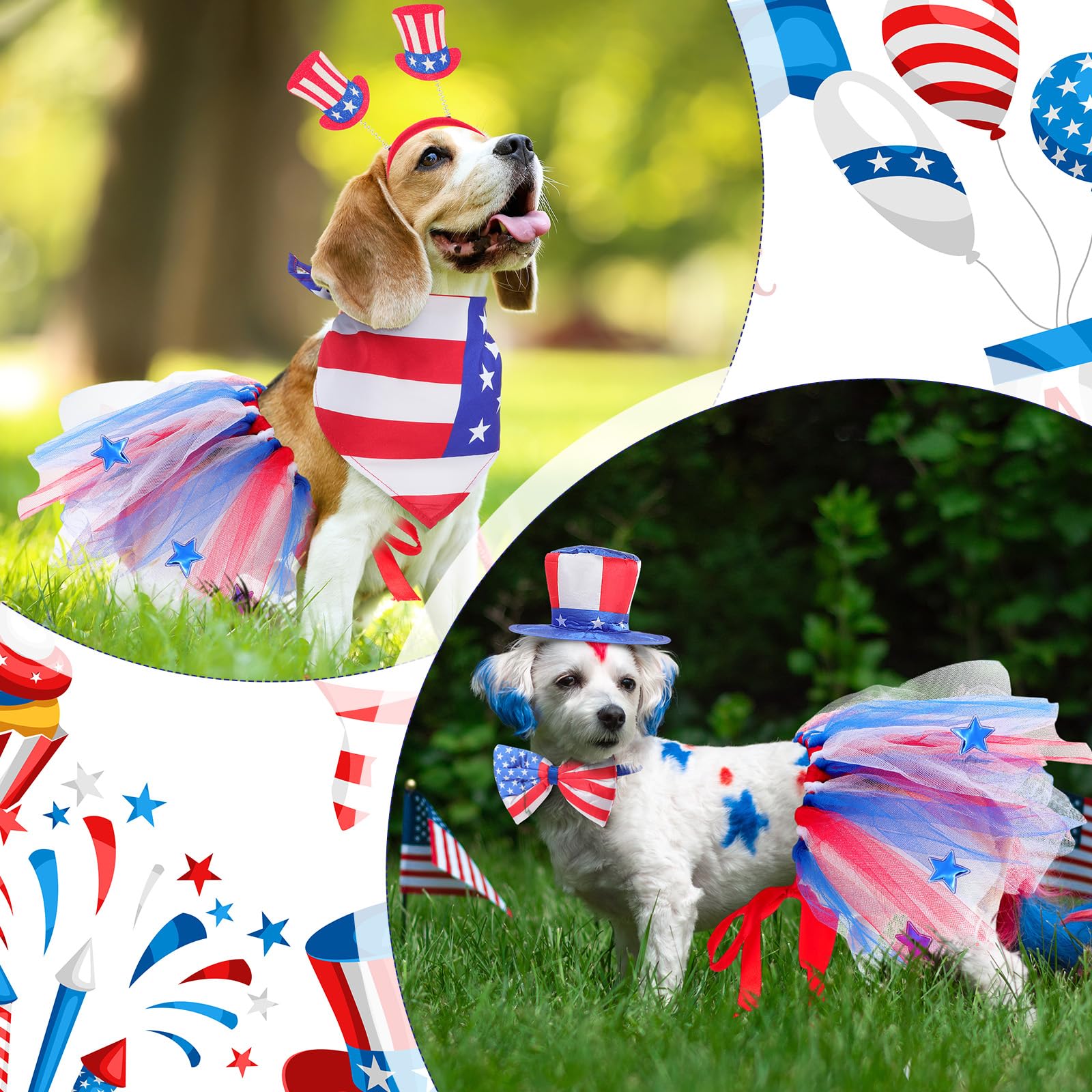 Fourth Of July Dog Bandana 4th Of July Dog Dress, Uncle Sam
