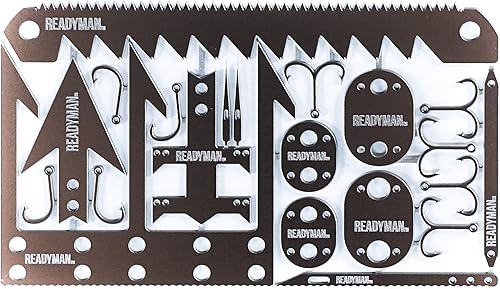 READYMAN The Original Wilderness Survival Card 2.0 | Ideal para supervivencia, camping, todoterreno, canotaje, EDC | Regalo perfecto para preparar,