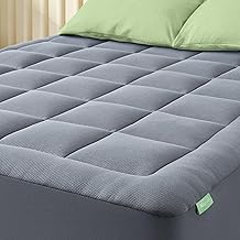 Niagara Bambus Matratzen Topper 140x200x2.5cm, kühlend, atmungsaktiv für Rückenschmerz-Linderung, Tiefe Taschen für 20-50 cm Matratzen, Grau