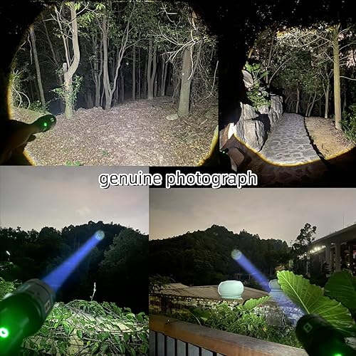 Miniatura 3 de Linterna militar recargable, linterna láser táctica potente de 220,000 lúmenes, foco variable LED de 5000 mAh, hasta 50 horas de uso continuo, para