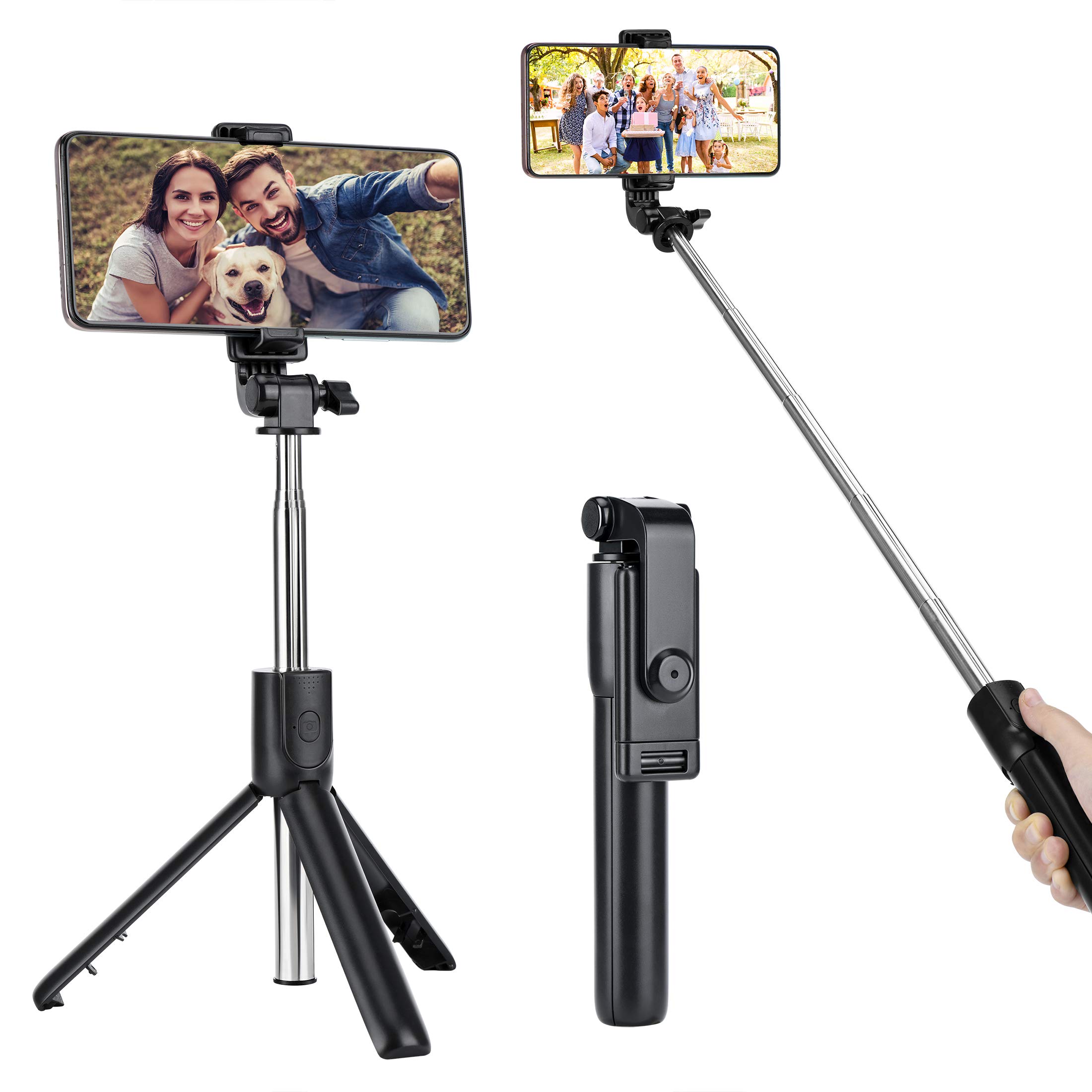 Selfie Stick, Extendable Selfie Stick with Wireless Remote Tripod Stand, Portable, Lightweight, Compatible with iPhone 13/13 Pro/12/11/11 Pro/XS Max/XS/XR/X/8/7/Android Samsung Smartphone,More