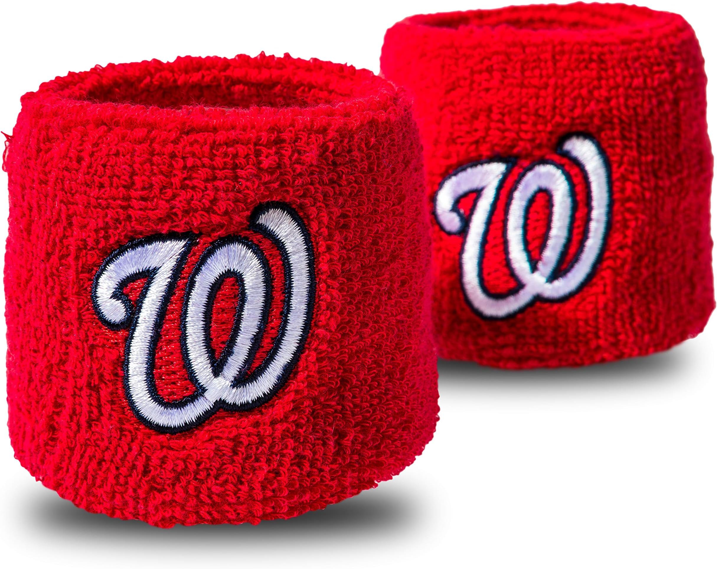 MLB Unisex Adult Franklin Sports Licensed Baseball Logo Sweat Wristbands-for Costumes + Uniforms, Team Specific, One Size (Pack of 6)