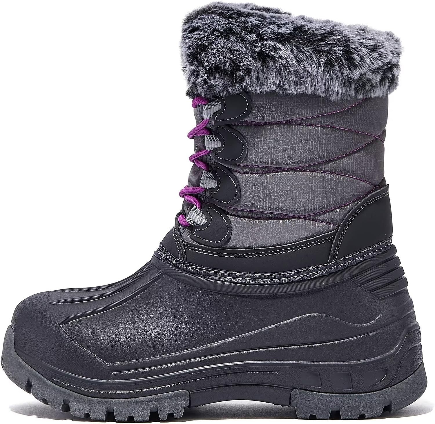 HOBIBEAR Women's Waterproof Winter Snow Boots Lightweight Anti-Slip Warm Outdoor Mid-Calf Booties