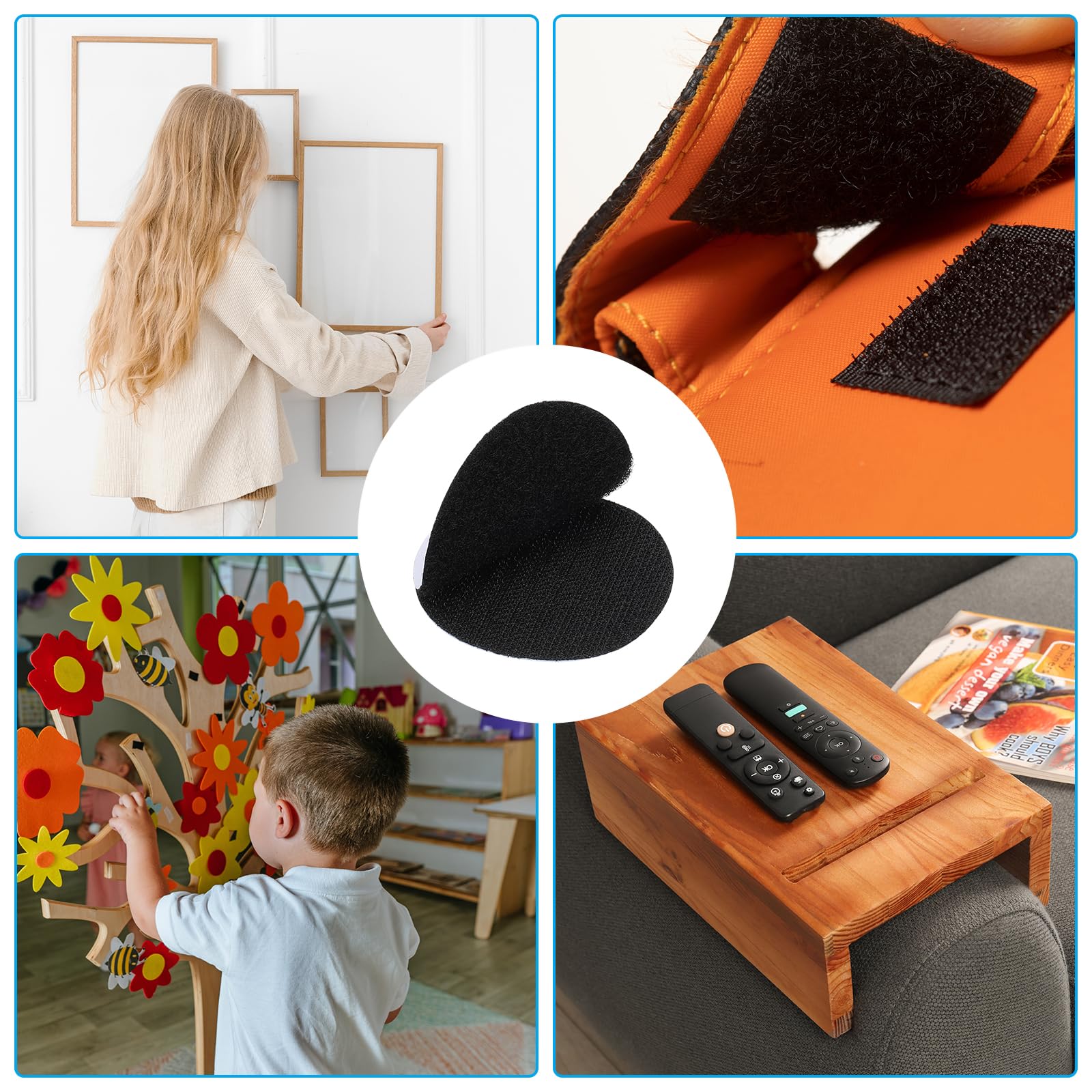 PATIKIL 2 Inch Hook And Loop Dots, 16 Sets Nylon Mix Circle Self