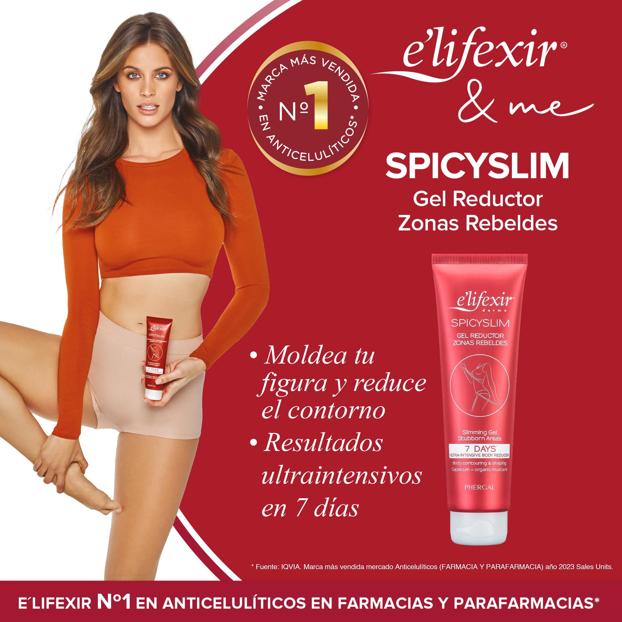 E'LIFEXIR Inductor Spicyslim Intensive fat-burning gel in 150ml Rebel Areas ( 150 ml) - Image 2