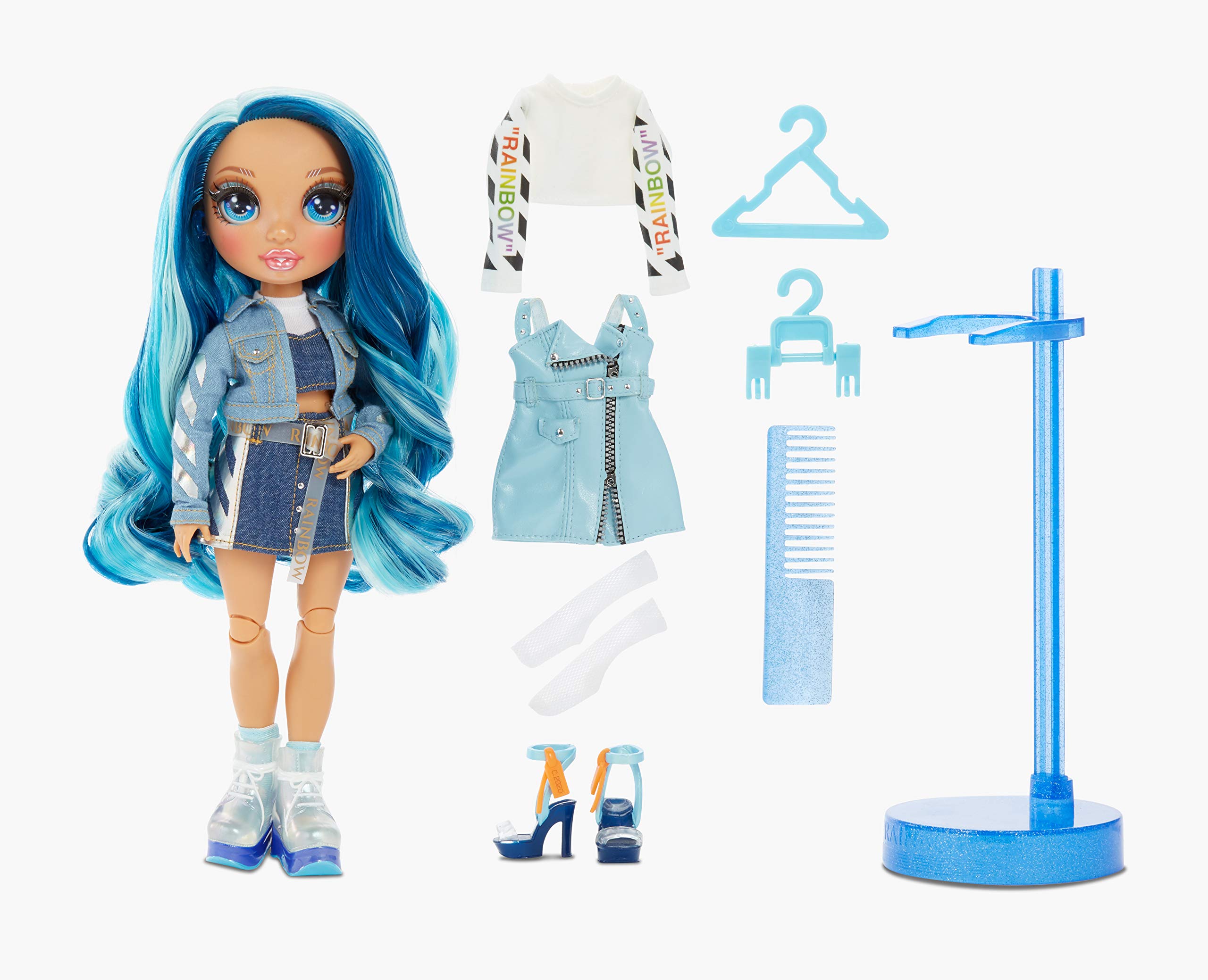 Rainbow High Fashion Doll Skyler Bradshaw Blue Themed Doll With
