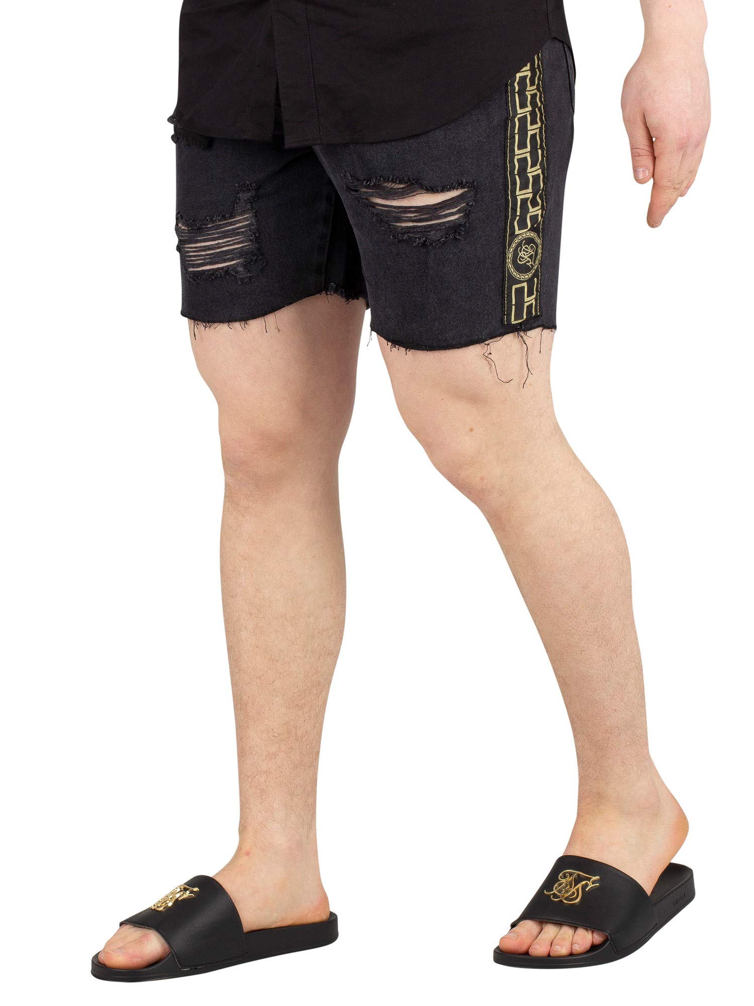 Men's Cartel Denim Shorts, Black