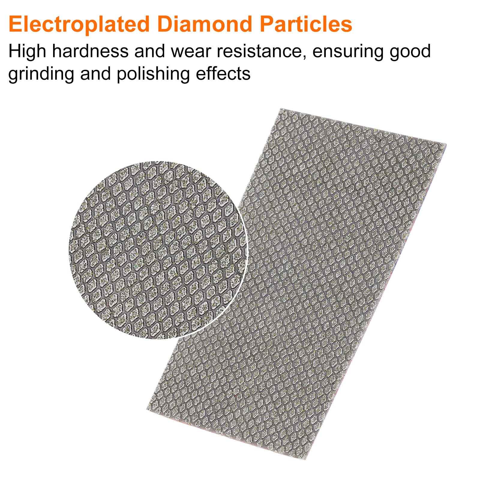Diamond Sandpaper Electroplated Polishing Sheets - 200 Grit For Glass & Stone