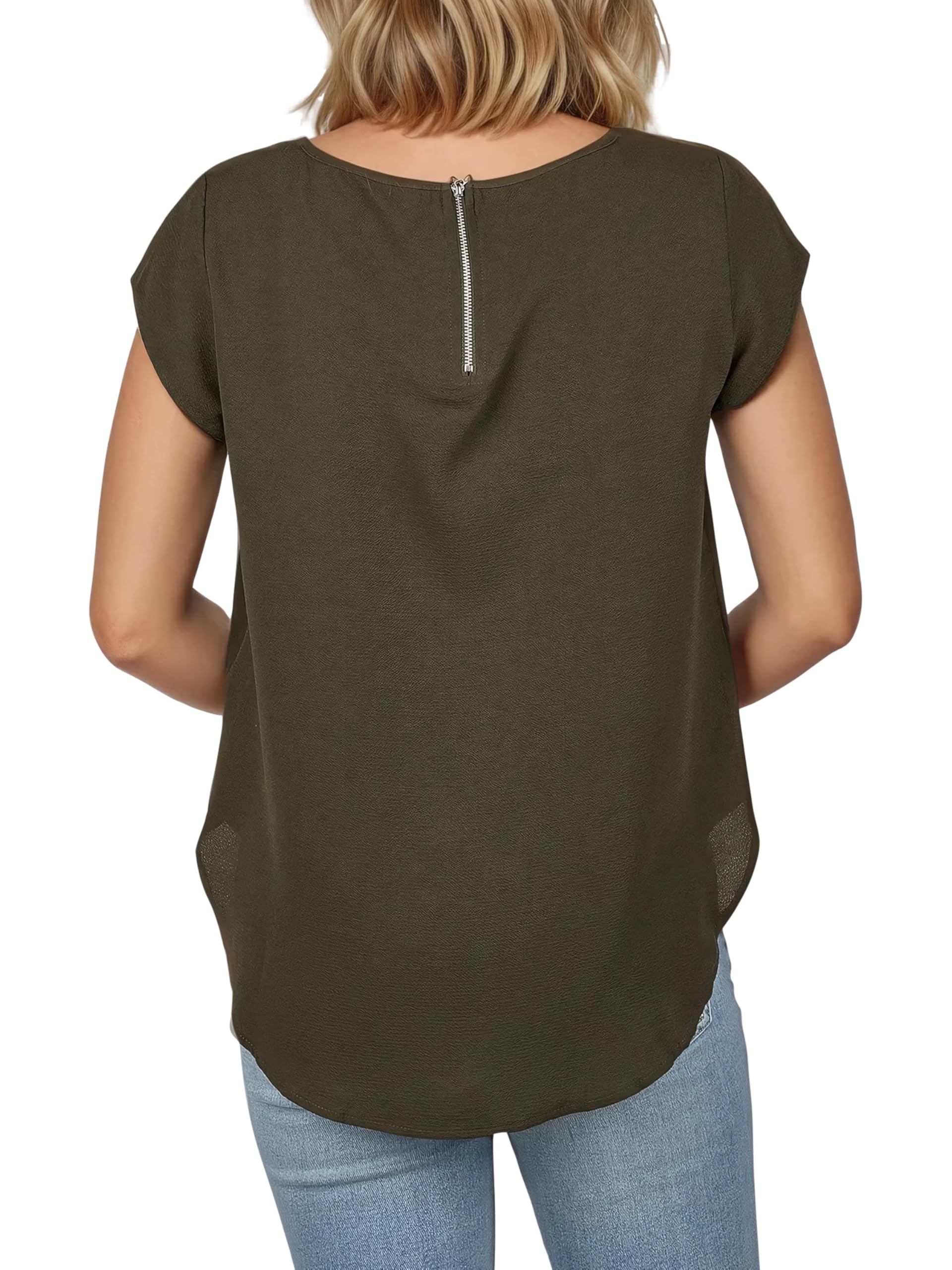 ONLY ONLVIC Lot de 2 t-shirts à col rond et manches courtes pour femme Coupe droite Motif basique Couleur unie Blanc Noir Vert Rose Bleu 34 36 38 40 42 44, Rosin (15284243), 38