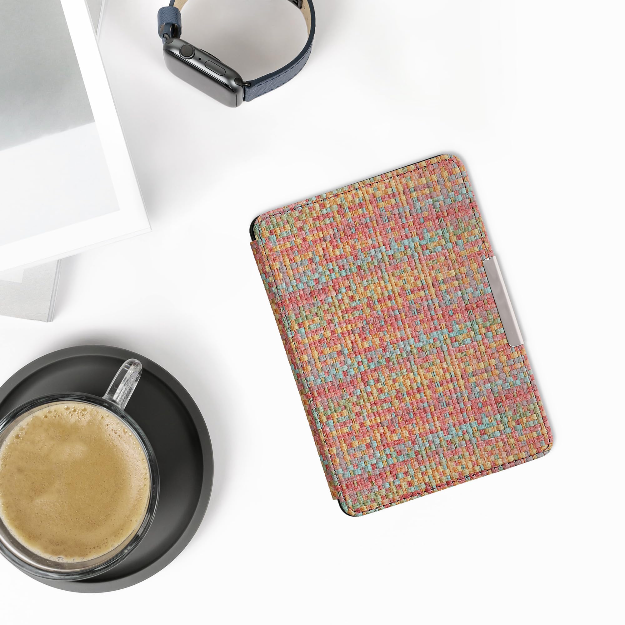 kwmobile Pokrowiec kompatybilny z Amazon Kindle Paperwhite Cover - etui na czytnik e-booków z PCW - kolorowy żółty / czerwony/zielony