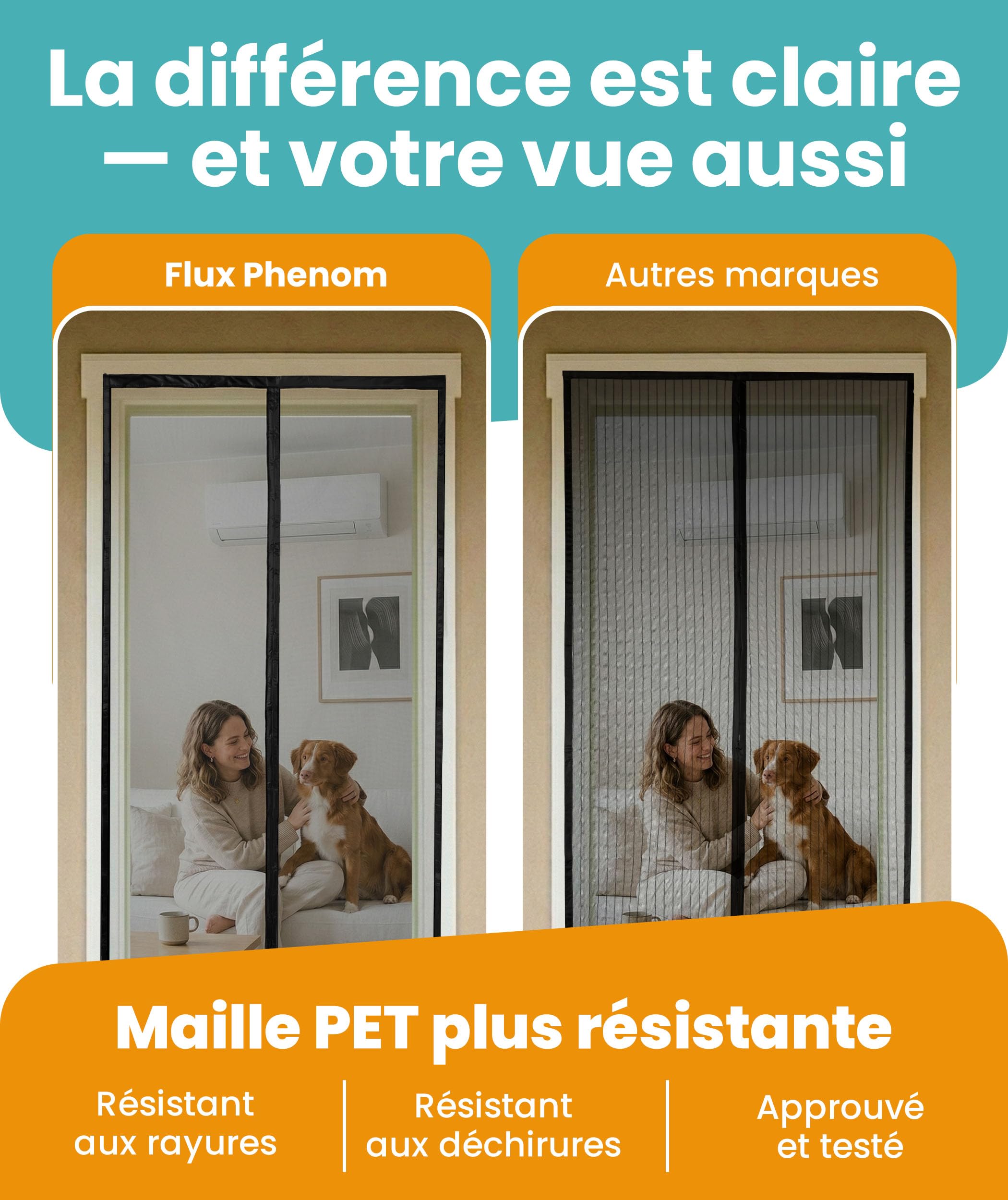 Moustiquaire Fenetre Magnétique 120x220cm Anti-Insectes Mosquito Net