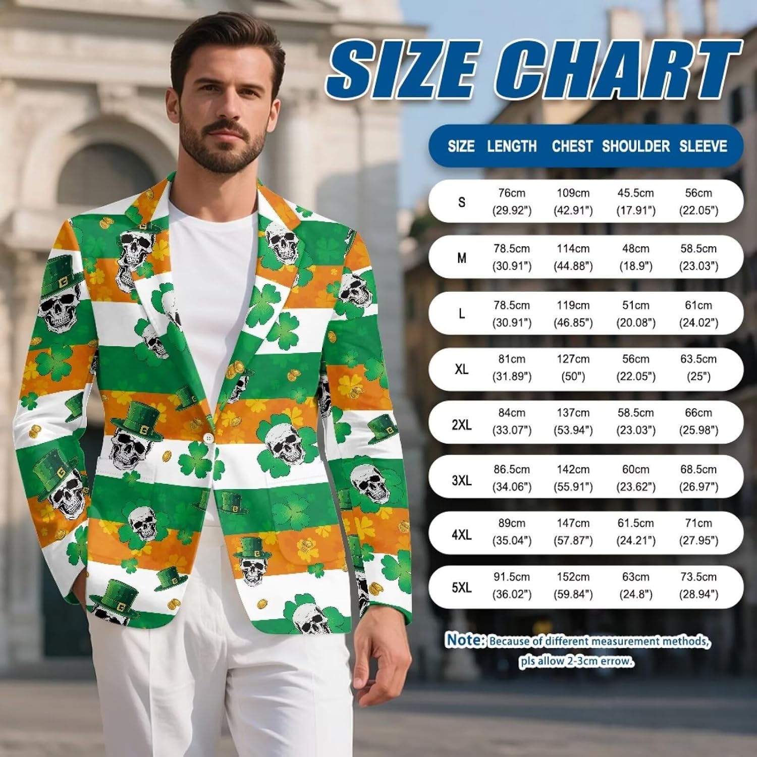 FUSURIRE Green Yellow Colover Stripes Blazer for Men Regular Fit Suit Jacket Sport Coats with Pocket One Button Formal Dress Jacket Size 5XL