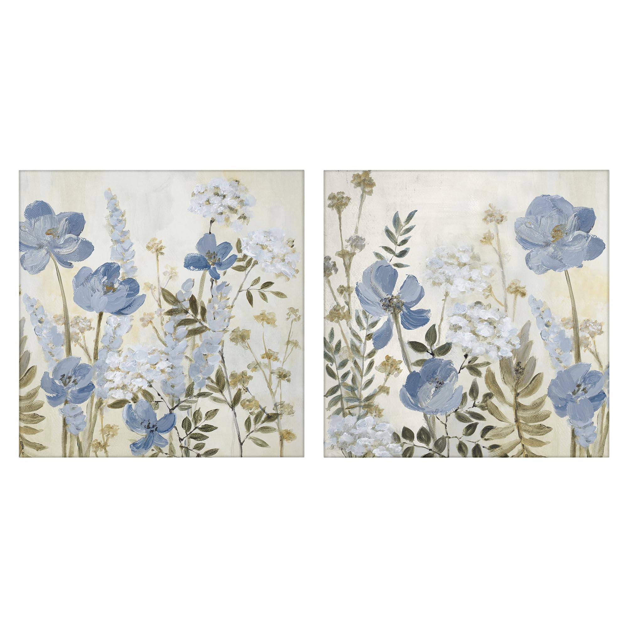 Stupell Industries Blue Peaceful Garden Floral 'Blue Peaceful Garden'| 2Pc Canvas Art Set 2