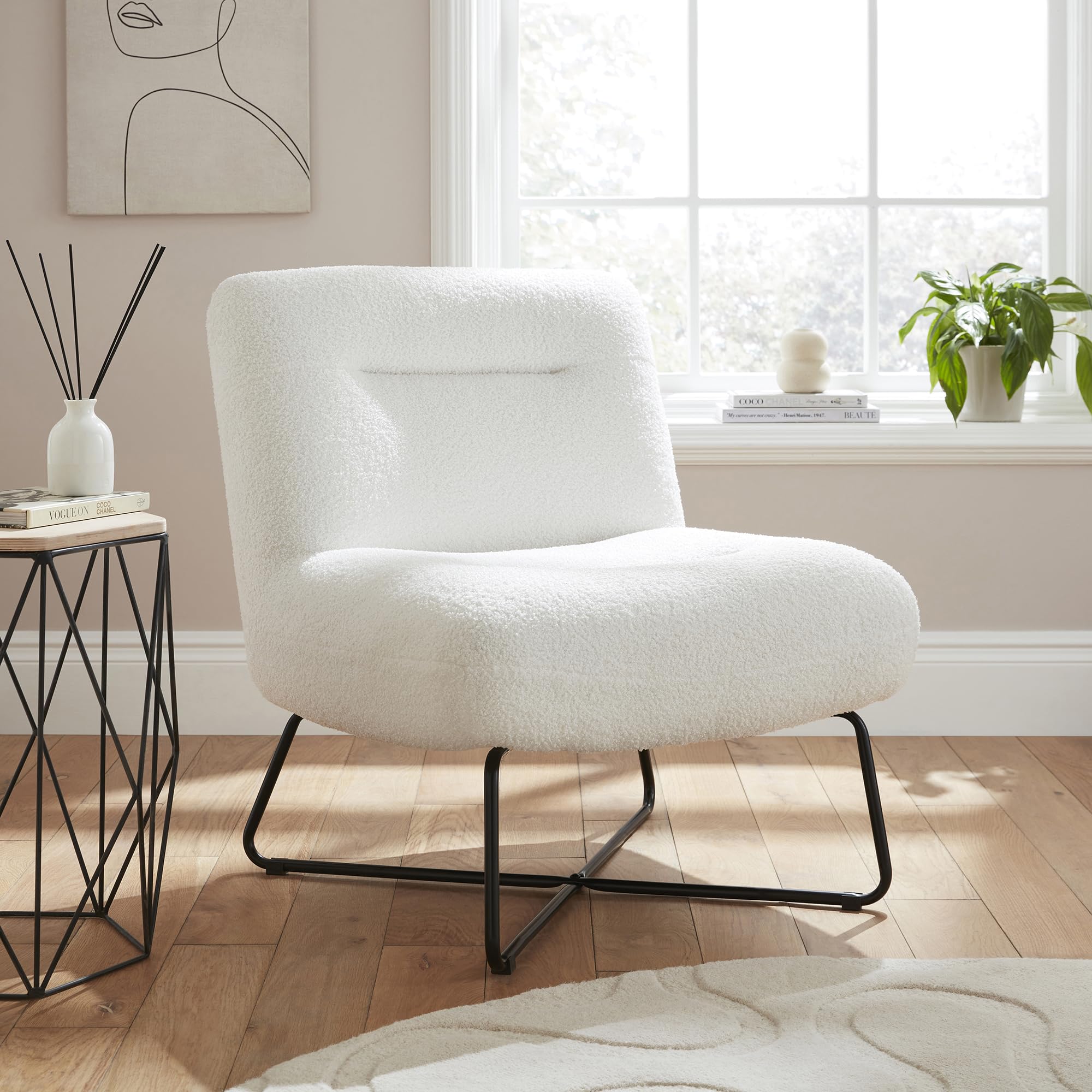 GFW Willow Bouclé Teddy Accent Chair