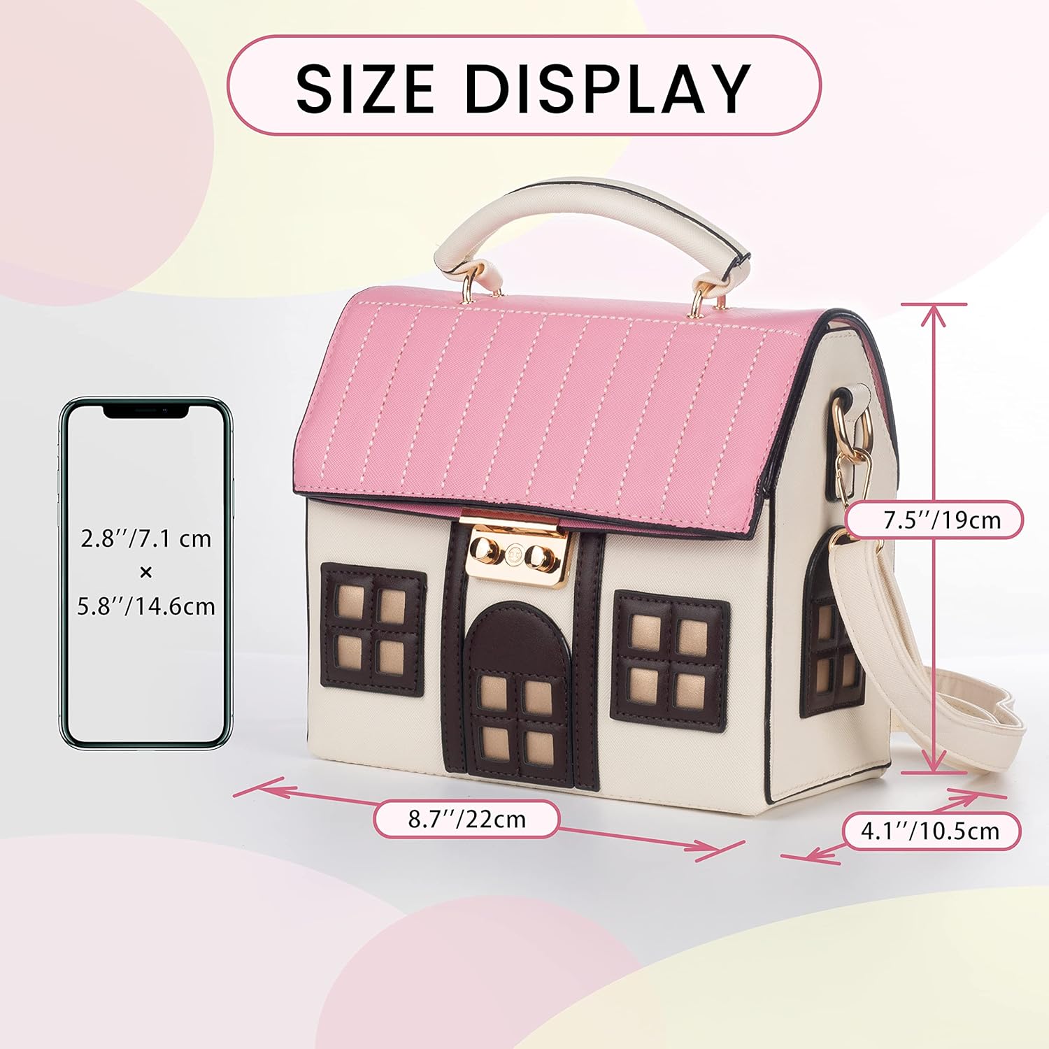 Cute Bag Unique Novelty Purse for Women Shoulder purse Messenger CrossBody Bag PU Leather Mini Handbag for Ladies - Image 3