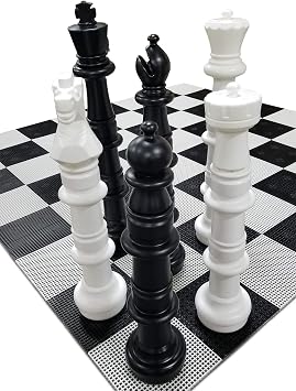 MegaChess 49 Inch Giant Plastic Chess Set with Plastic Board and Checkers