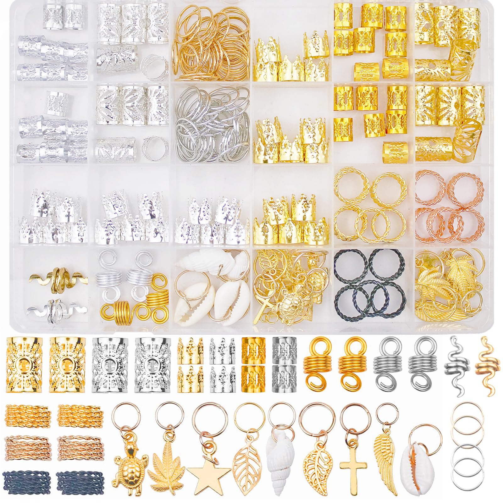 Amazon.com: 189 Pieces of Dreadlock Jewelry, Beads for Hair Braids