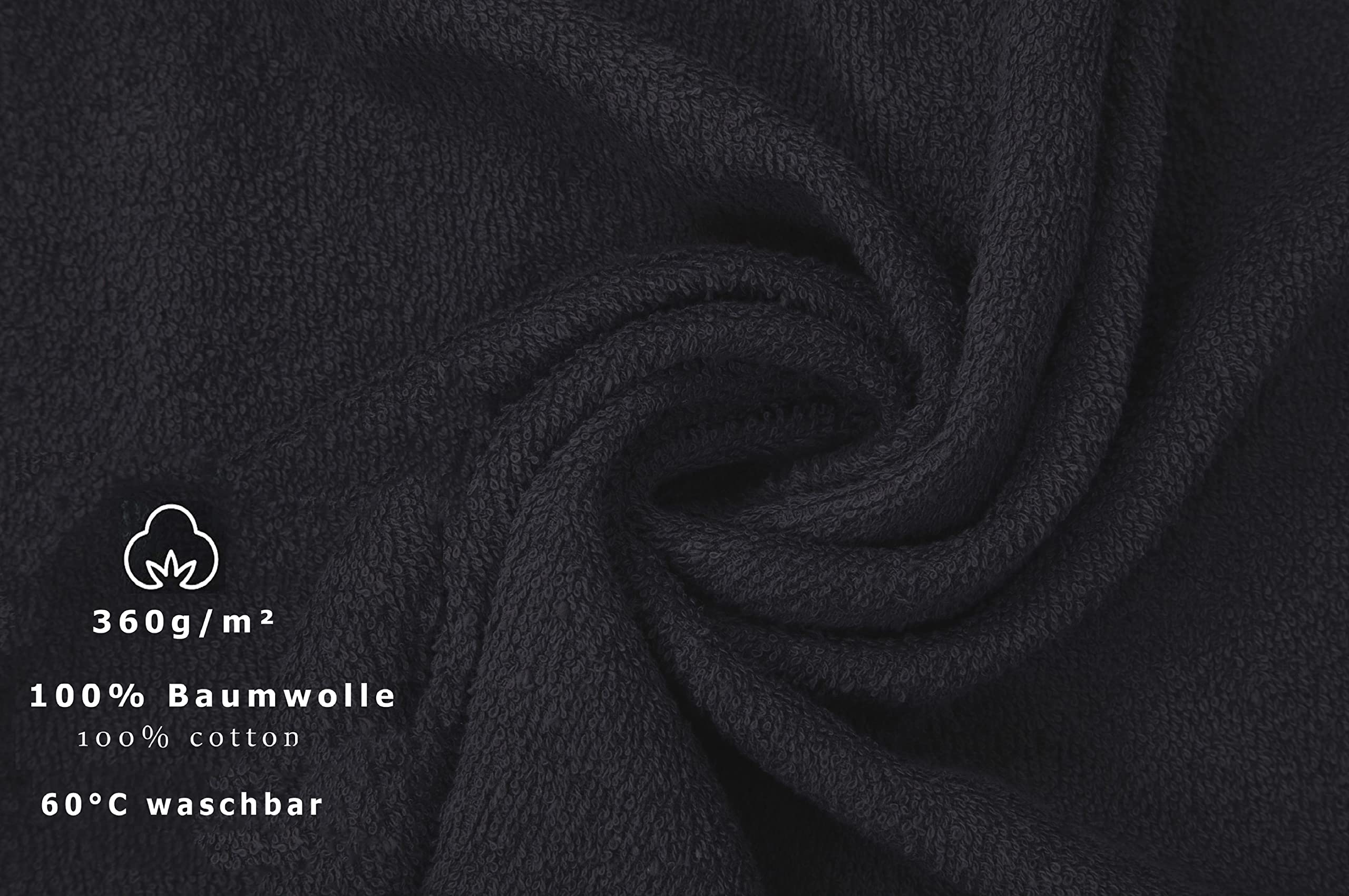 Betz 6 pezzi Asciugamani BERLIN 100% cotone 50x100cm Colore grigio grafite - BERLIN