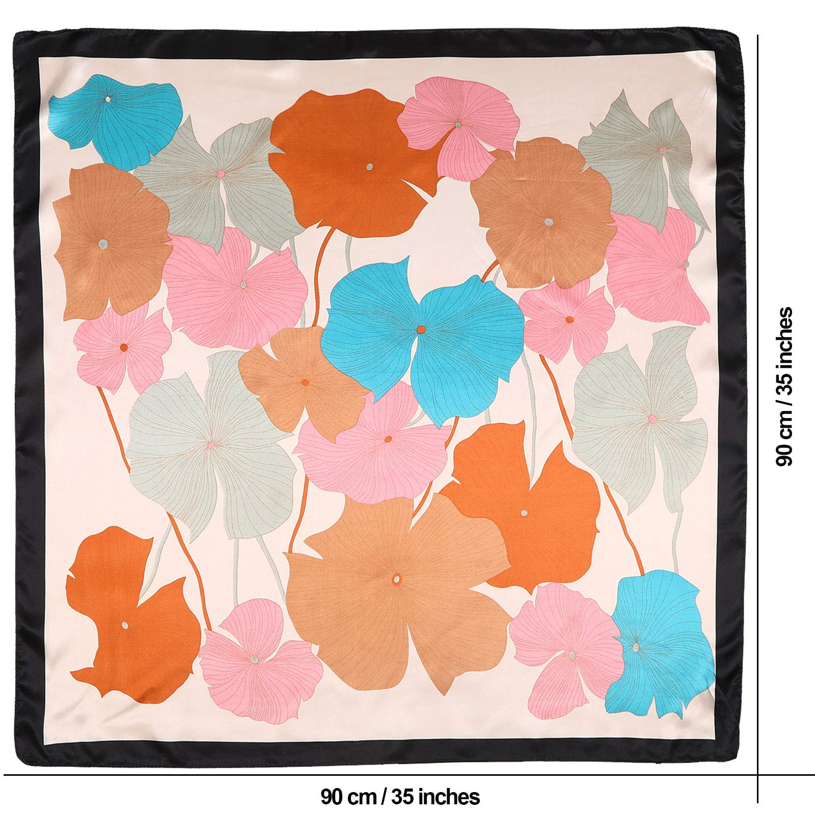 AWAYTR Satin Head Scarf Scarf Femme (lot de 3)