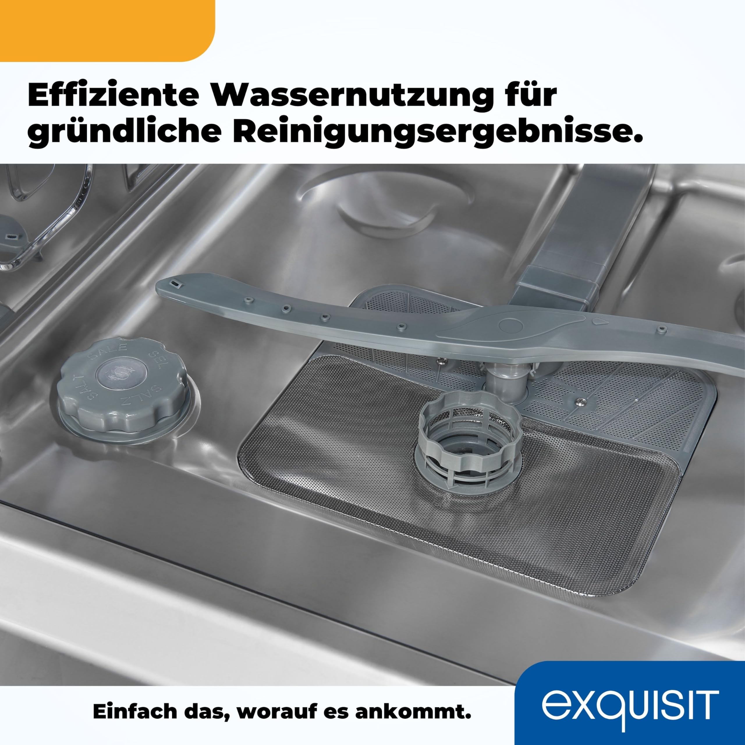 Exquisit Lavastoviglie GSP9112-030E Bianco | Lavastoviglie 60 cm autoportante e sottopiano | Unità da pavimento | 12 soffitti su misura | Bianco