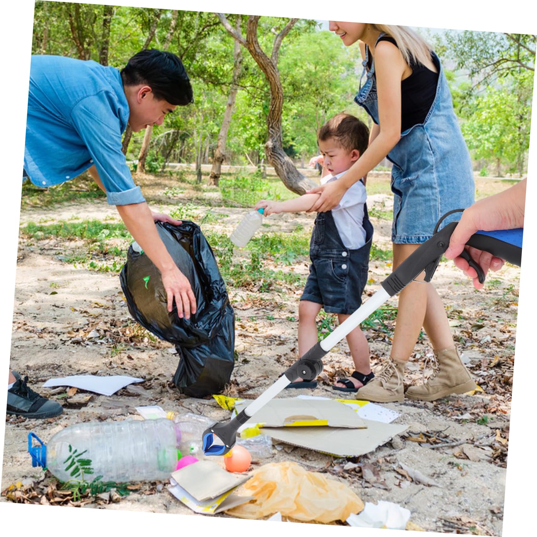 VILLFUL Foldable Trash Grabber Garbage up Tool Lightweight Design for Backyard Park Beach