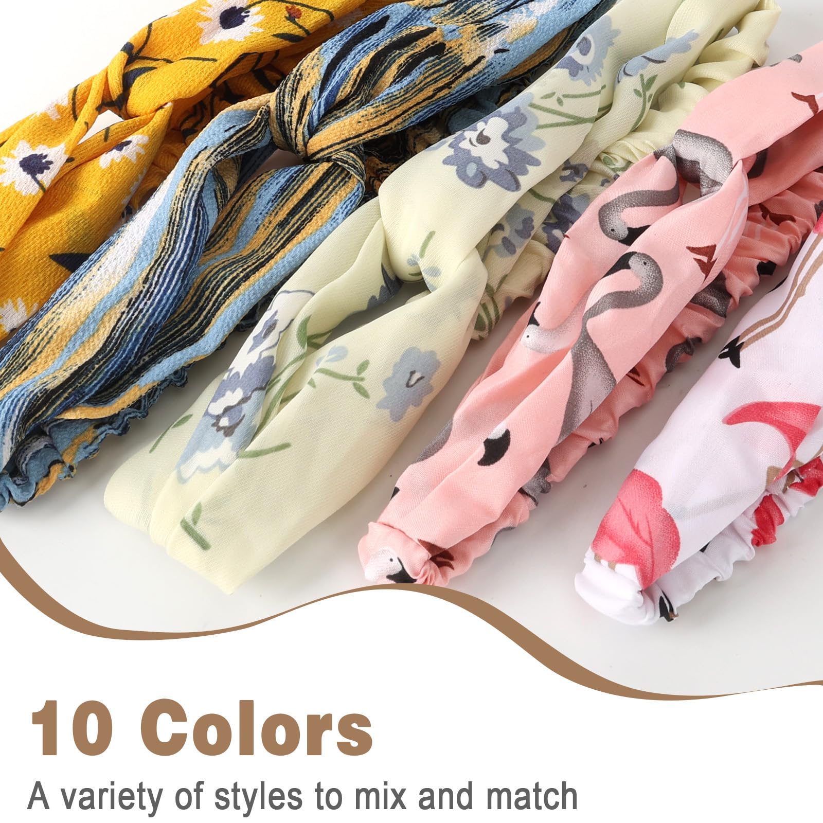 8 fasce per capelli da donna, larghe, elastiche, morbide, multicolore, boho, con stampa floreale, accessori per capelli, per ragazze, donne, yoga, sport, moda (8 colori 8 fasce per capelli da donna, larghe, elastiche, morbide, multicolore, boho, con stampa floreale, accessori per capelli, per ragazze, donne, yoga, sport, moda (8 colori