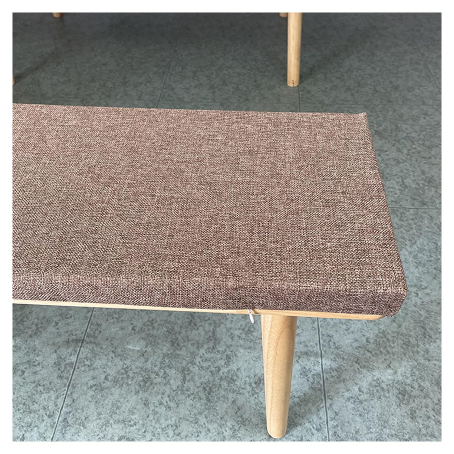 Bench Cushion Outdoor 120cm/150cm/100cm x 40cm, Seat Cushions for Indoor Furniture Non-Slip Washable Bench Cushions Cover, 45D High-Resilience Upholstery Foam Cushion(Coffee,150x45cm/59x18in)