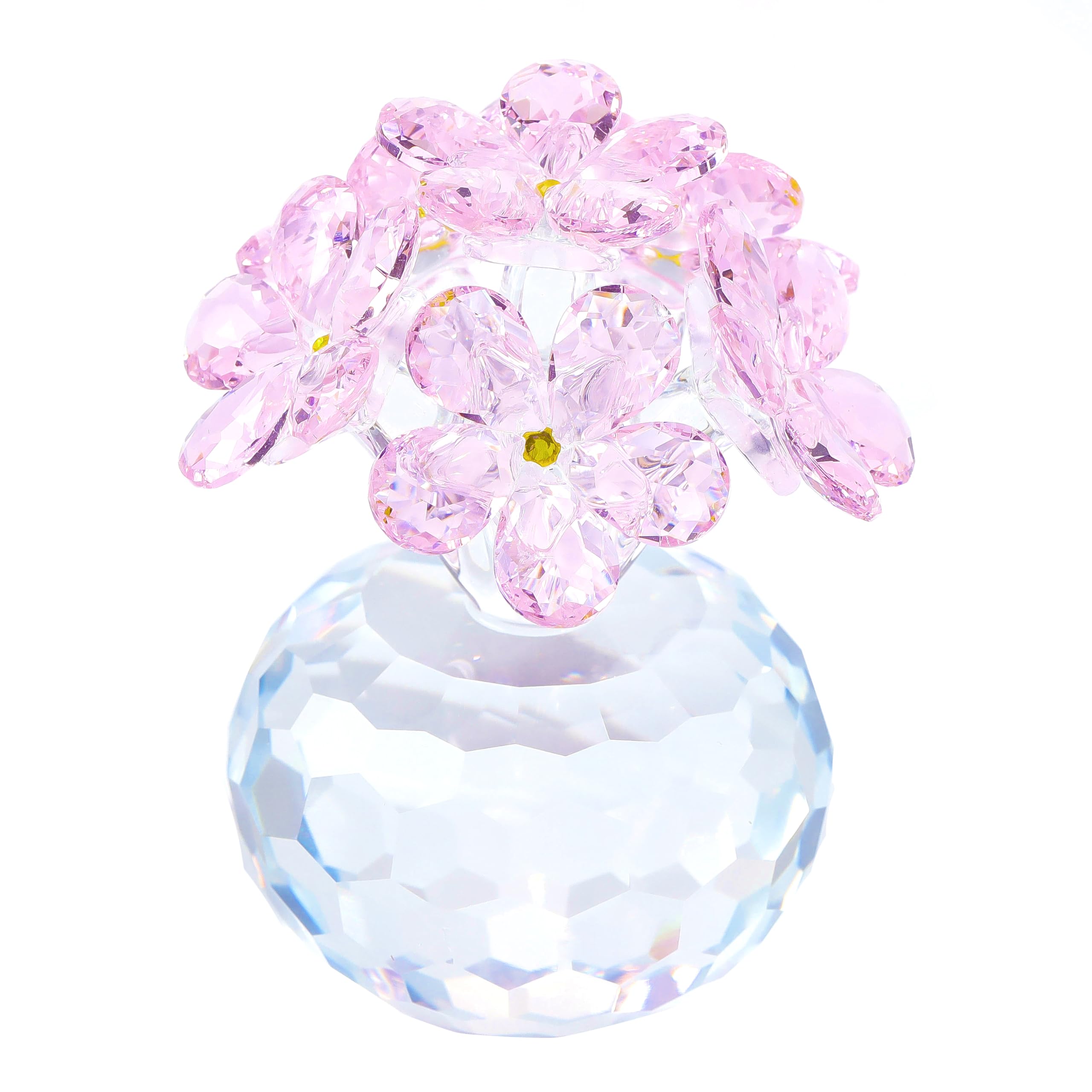 Flores de cristal rosa Qianwei decoración de mesa y escritorio para oficina