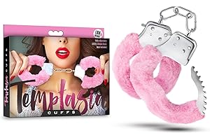 Blush Temptasia Realistic Pink Faux Fur Hand Cuffs
