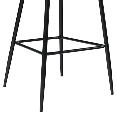 Walker Edison Butaco Moderno de Metal con Asiento Tapizado, Juego de 2, Color Mushroom miniatura 5
