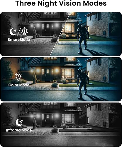 Miniatura 4 de ANRAN Cámara de seguridad solar 2K inalámbrica para exteriores, paquete de 2 cámaras WiFi alimentadas por batería con PTZ de 360 para seguridad del