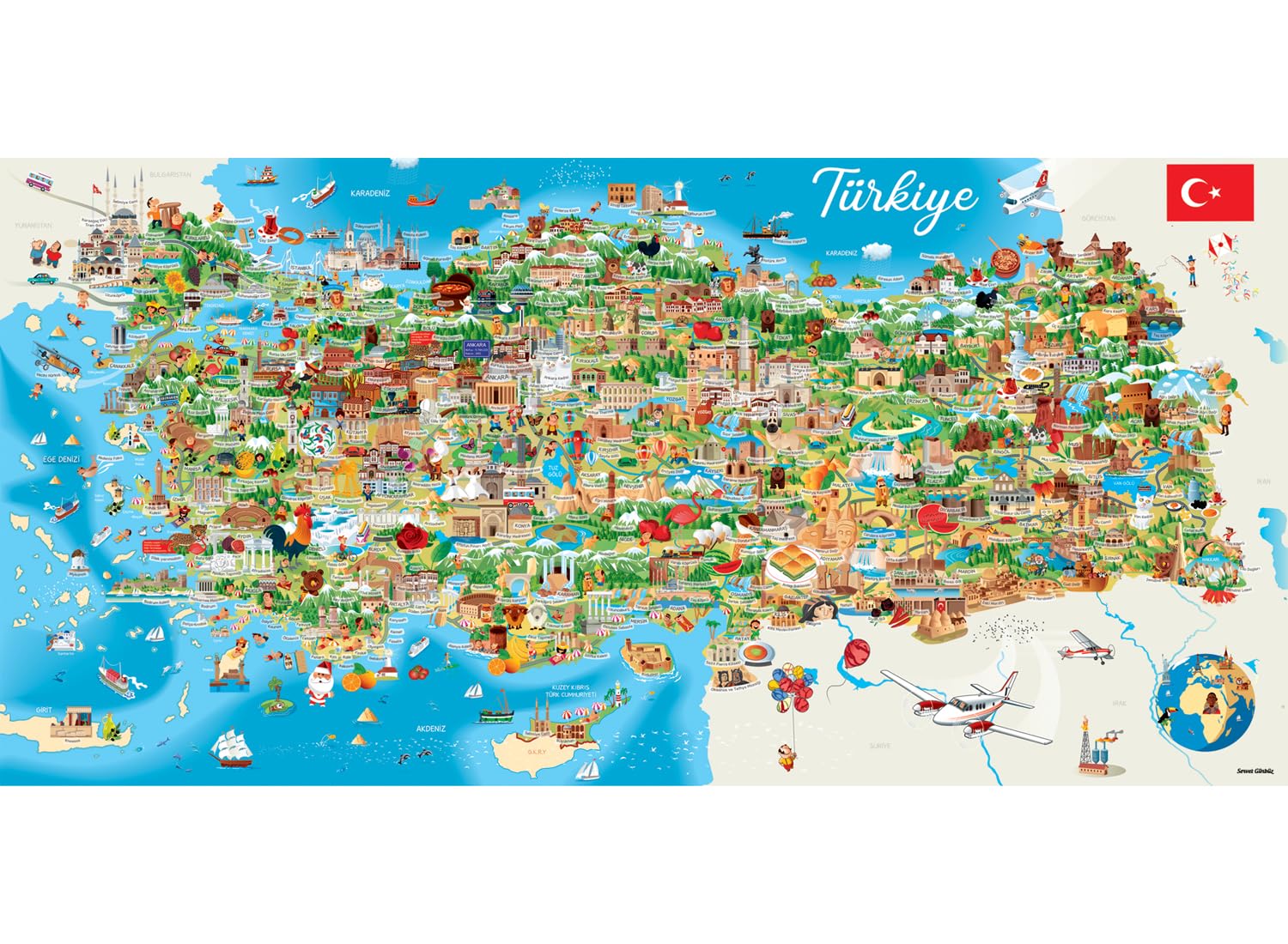 Anatolian Puzzle - Türkiye Haritası, rompecabezas de 1500 piezas, 3793