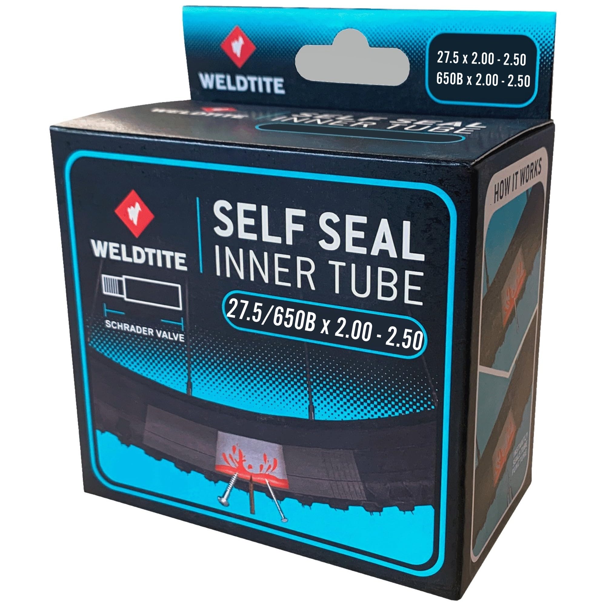 WELDTITE Self-Sealing Bike Inner Tube, 27.5"/650B x 2.00-2.50