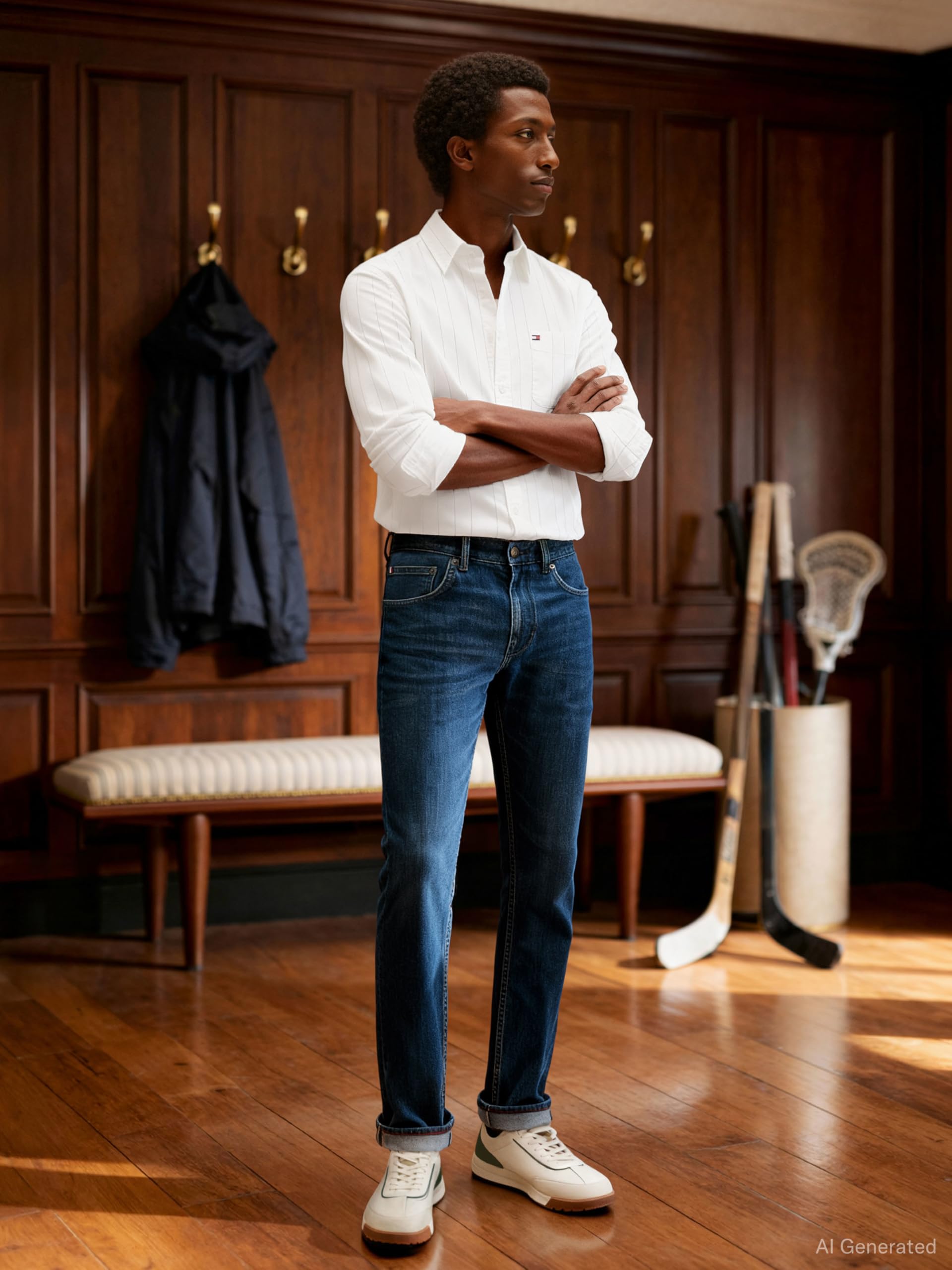 Tommy Hilfiger Homme Jean Straight Stretch