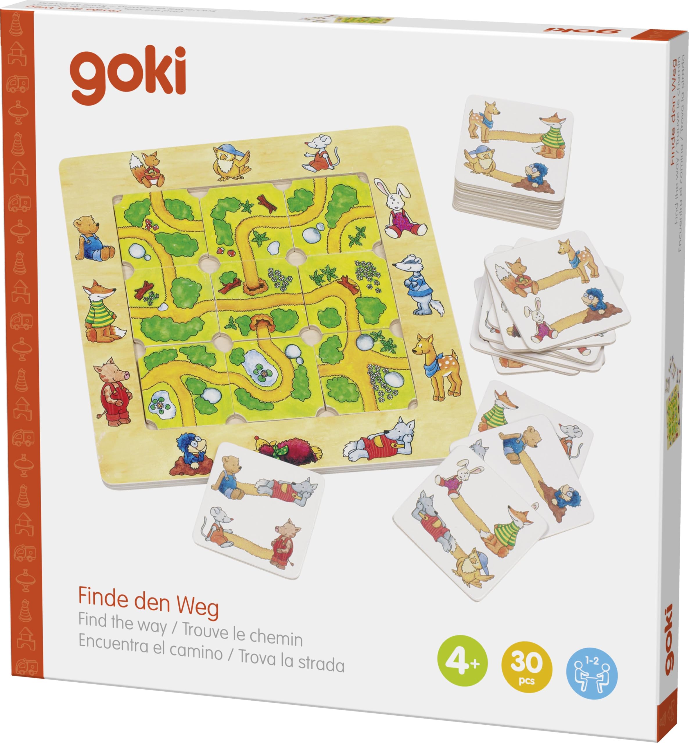 Goki Jeu De Quilles En Bois – Souris – 6 Quilles + 3 Boules – Motricité Et Adresse – Dès 4 Ans