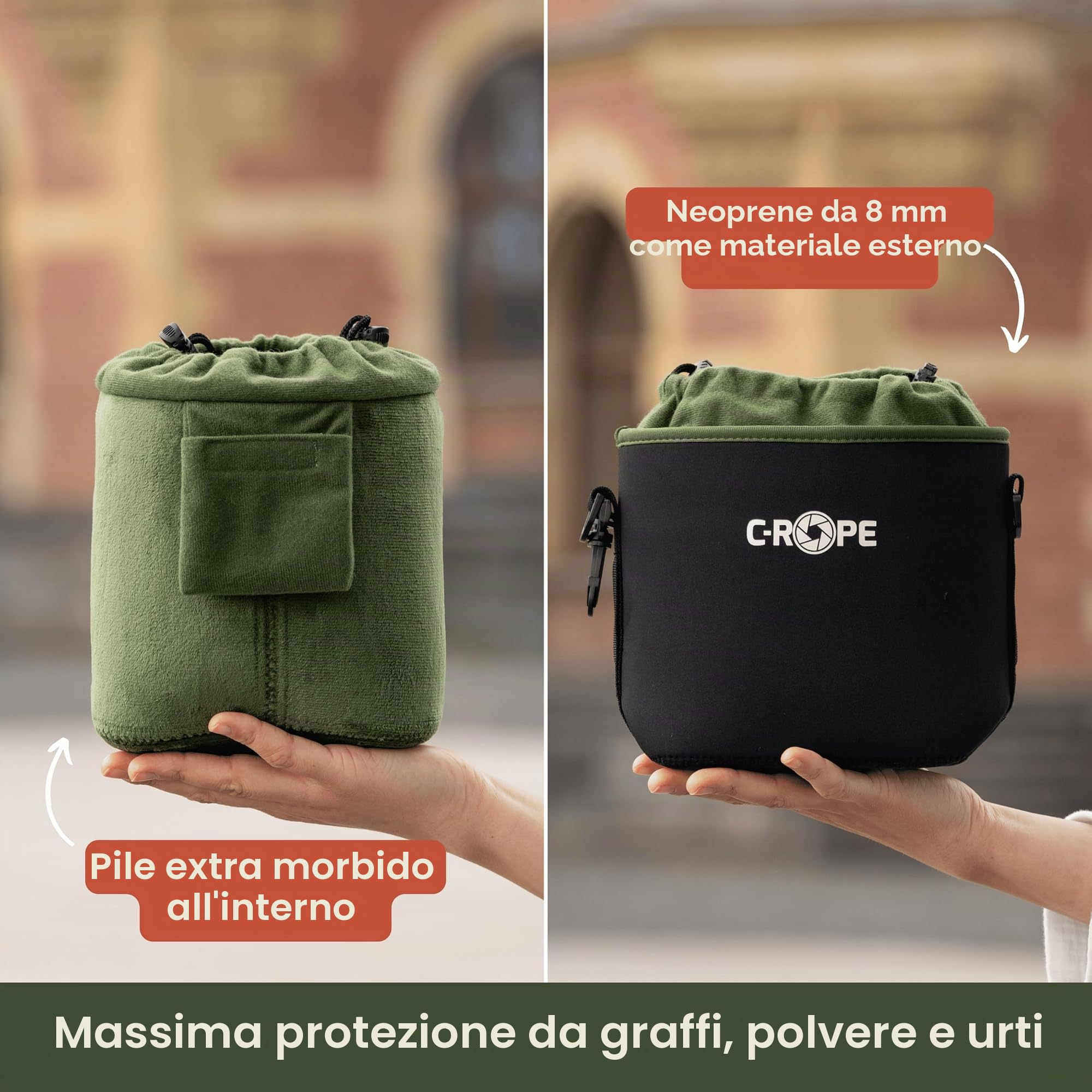 C-Rope Borsa per fotocamera in neoprene, custodia in neoprene con imbottitura in pile, impermeabile, accessori per fotocamera