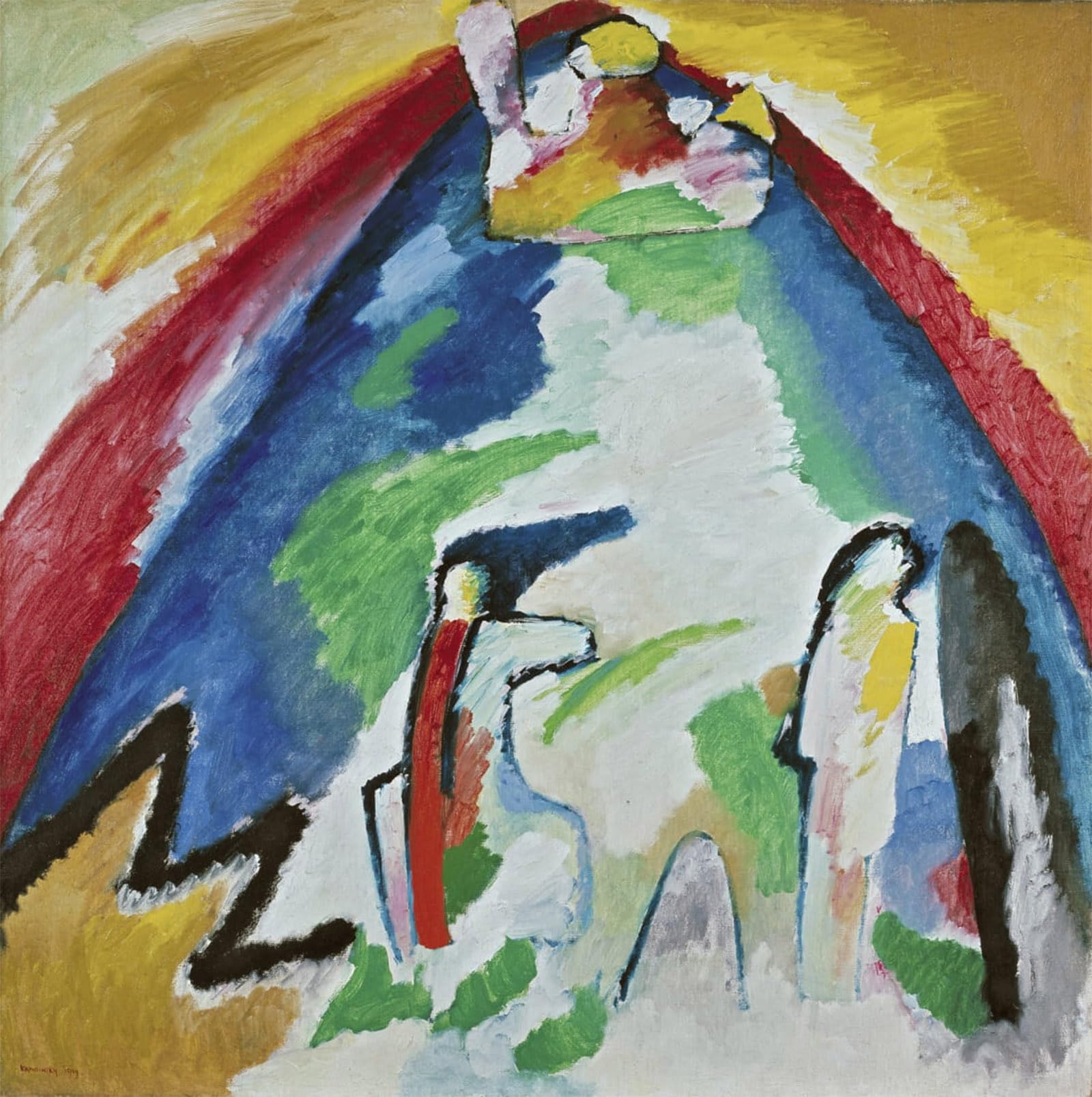 SERENDIPITP Vintage Picture Print on Canvas Wall Art Poster Mountain by Wassily Kandinsky Artwork Print Poster for Wall Decor 60x90cm