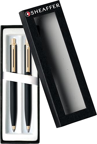 Sheaffer Sentinel, tapa de cromo cepillado & Barell, níquel placa recortar, bolígrafo & 0,7mm Lápiz Set (e932551)